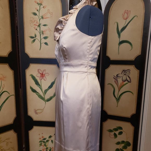 Taylor for BHLDN Satin Ruffled Collar Sleeveless - Picture 3 of 4